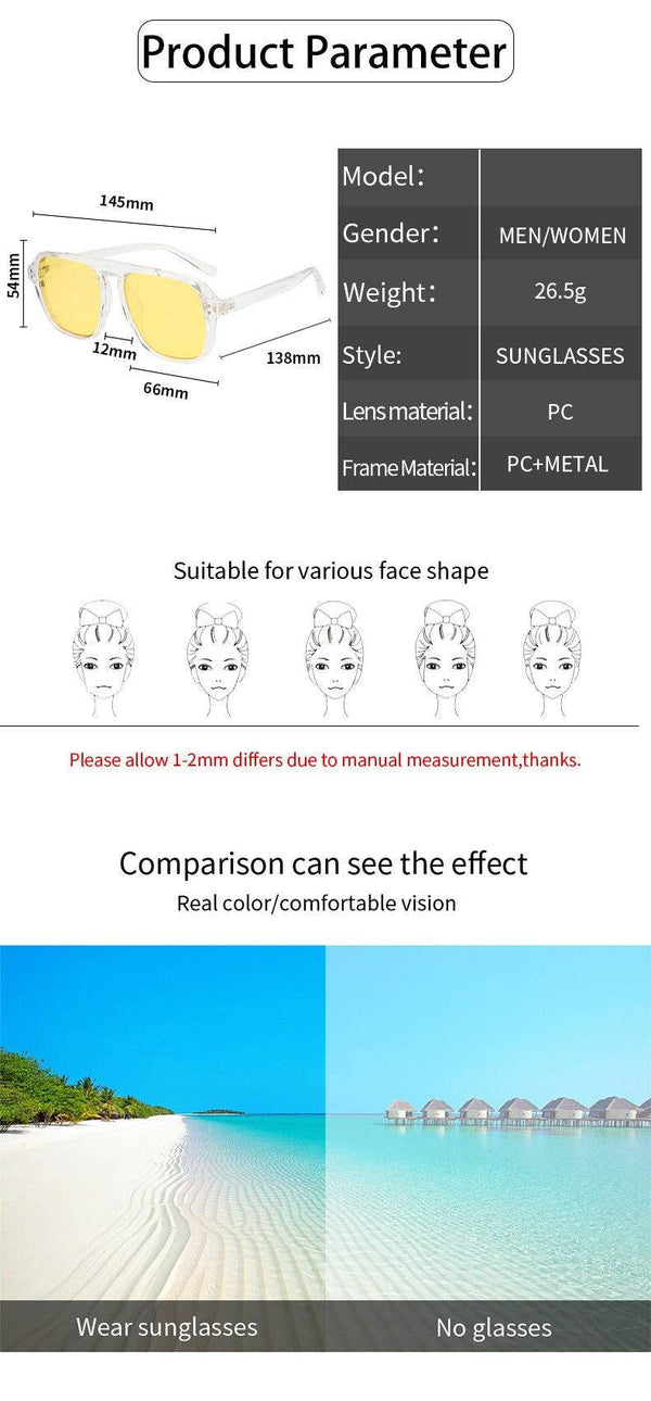Stylish Candy Color Square Sunglasses - SunglassesMart