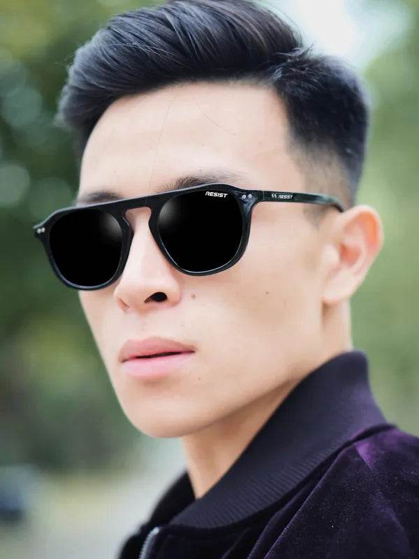 Double Bridge Oval Black - SunglassesMart