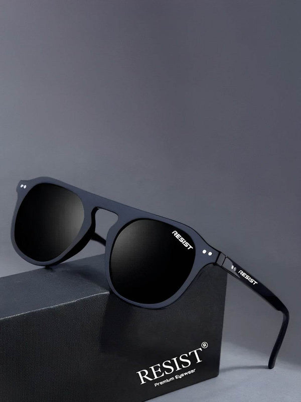 Double Bridge Oval Black - SunglassesMart