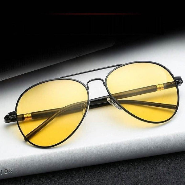 Vintage Black Pilot Sunglasses - SunglassesMart