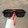 Vintage Double Bridge Sunglasses - Unisex Fashion Square Gradient Sun Glasses - SunglassesMart