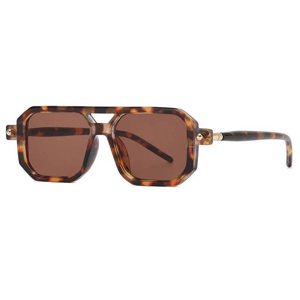 Vintage Double Bridge Sunglasses - Unisex Fashion Square Gradient Sun Glasses - SunglassesMart