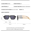 Vintage Double Bridge Sunglasses - Unisex Fashion Square Gradient Sun Glasses - SunglassesMart