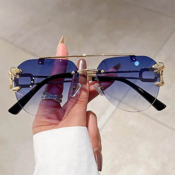Vintage Rimless Pilot Sunglasses - SunglassesMart