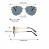 Vintage Rimless Pilot Sunglasses - SunglassesMart