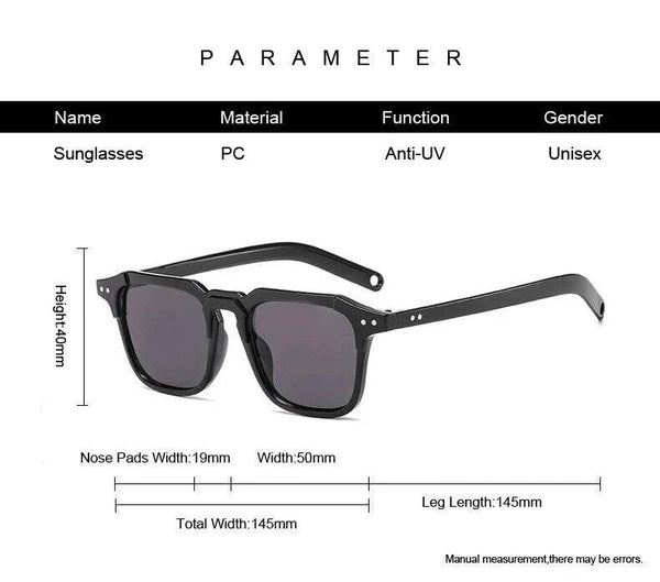Vintage Square Frame Sunglasses - Fashionable Unisex Shades - SunglassesMart
