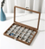 SUNGLASSES MART 24-Grid Wooden Jewelry Organizer Box with Glass Lid & Lock - SunglassesMart