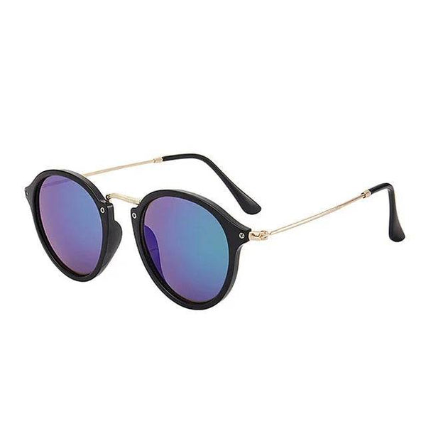 Fashion Round Metal Frame Mirror Sunglasses - SunglassesMart