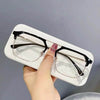 Luxury Square Frame Myopia Glasses Office Women Men Anti-blue Glasses - SunglassesMart