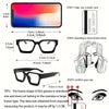 Instructions for measuring eyeglasses with a smartphone and bank card, featuring dimensions and steps.