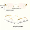 Men’s Retro Rimless Glasses – Golden Frame Clear Lens Eyewear