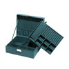New Green 3-Layer Flannel Jewelry Organizer Box - SunglassesMart