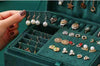 New Green 3-Layer Flannel Jewelry Organizer Box - SunglassesMart