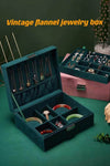 New Green 3-Layer Flannel Jewelry Organizer Box - SunglassesMart