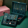 New Green 3-Layer Flannel Jewelry Organizer Box - SunglassesMart