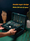 New Green 3-Layer Flannel Jewelry Organizer Box - SunglassesMart