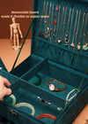 New Green 3-Layer Flannel Jewelry Organizer Box - SunglassesMart