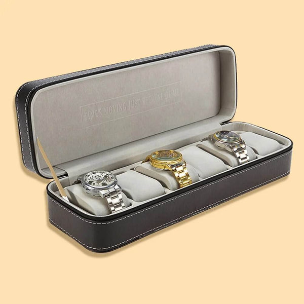 Portable 6 Slots Watch Box Desktop Watch Case Household Watch Organizer - SunglassesMart