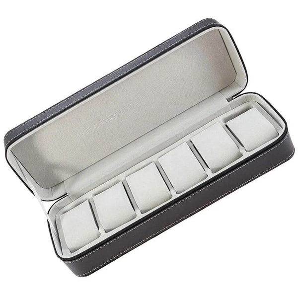 Portable 6 Slots Watch Box Desktop Watch Case Household Watch Organizer - SunglassesMart
