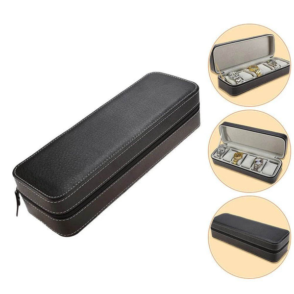 Portable 6 Slots Watch Box Desktop Watch Case Household Watch Organizer - SunglassesMart