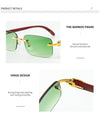 Rimless Metal Eyeglasses - SunglassesMart
