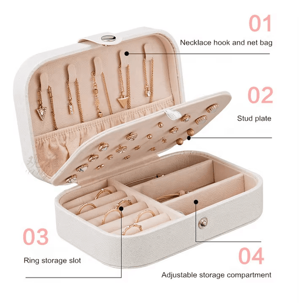 Travel Jewelry Case – Mini Portable Jewelry Organizer Box | SUNGLASSES MART - SunglassesMart