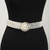 Trendy Pearl Braided Waist Chain Belt for Women with Alloy Buckle