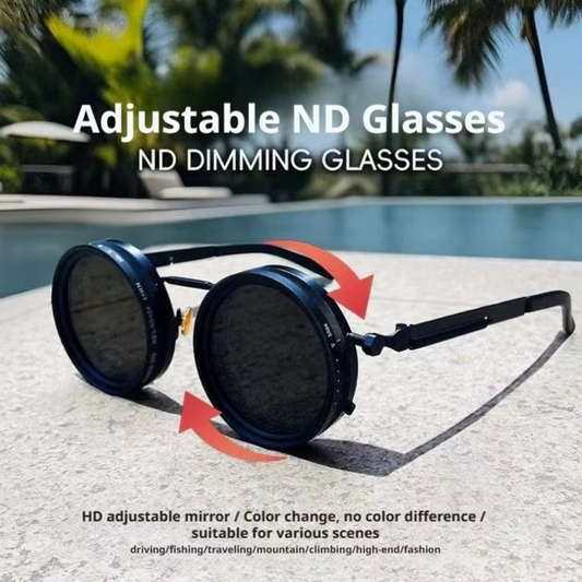 9 Gears ND Filter Adjustable Sunglasses | Polarized UV400 Steampunk