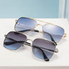Square Pilot Style Rivets Sunglasses - SunglassesMart
