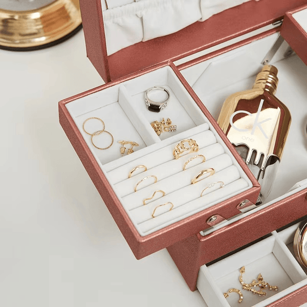 Large Capacity Multi-Layer Jewelry Box with Drawer for Girls - SunglassesMart