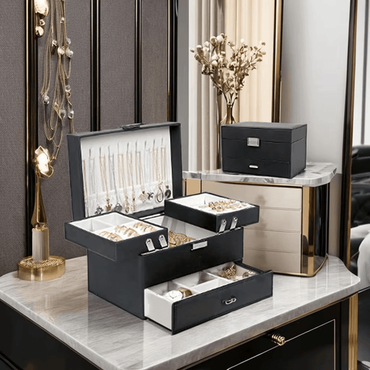 Large Capacity Multi-Layer Jewelry Box with Drawer for Girls - SunglassesMart