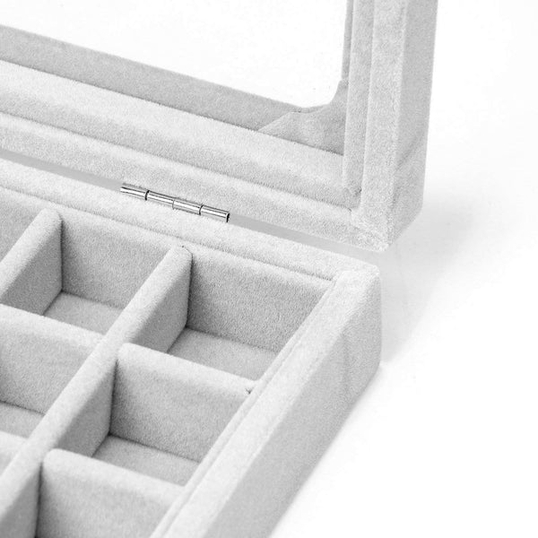 24-Compartment Velvet Earring & Ring Organizer Box - SunglassesMart