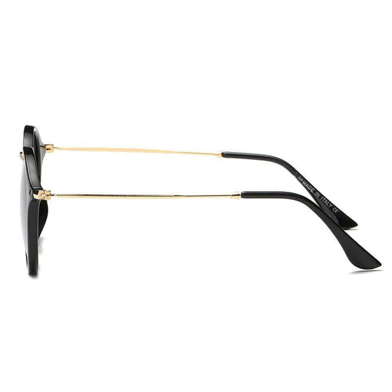 Fashion Round Metal Frame Mirror Sunglasses