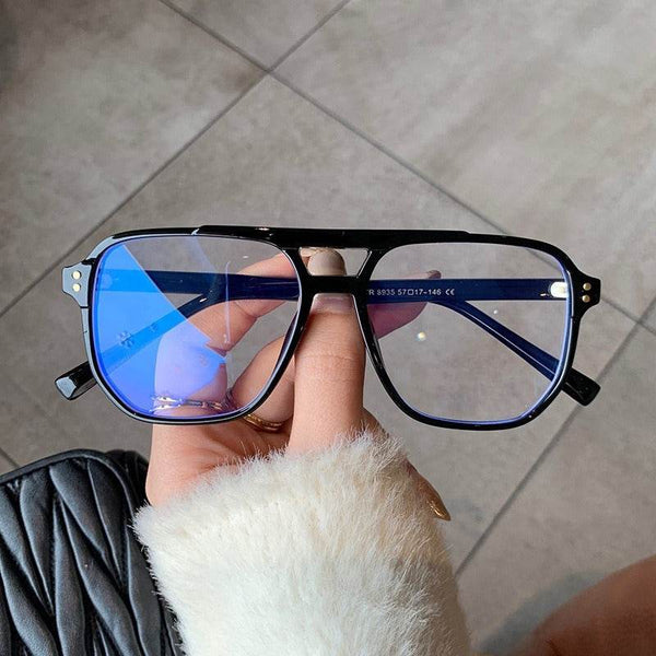 Unisex Rectangular Antiblue Clear Lens Eyeglasses - SunglassesMart