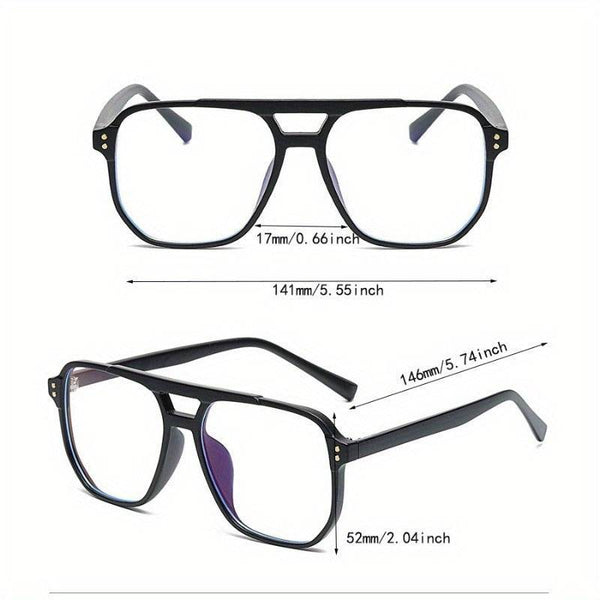 Unisex Rectangular Antiblue Clear Lens Eyeglasses - SunglassesMart