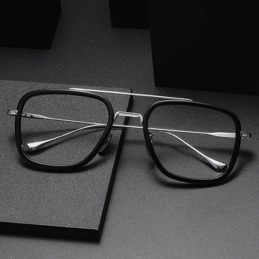 Tony Stark Inspired Square Clear Lens Glasses - SunglassesMart