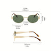 Must-Have Stylish Oval Glasses Vintage Metal Frame Elegance - SunglassesMart