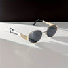 Must-Have Stylish Oval Glasses Vintage Metal Frame Elegance - SunglassesMart