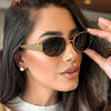 Must-Have Stylish Oval Glasses Vintage Metal Frame Elegance - SunglassesMart