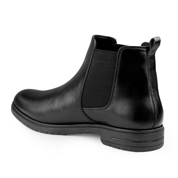 Jack Marc Men's Black Slip-On Boots Stylish & Comfortable - JACK MARC