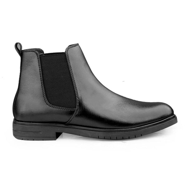 Jack Marc Men's Black Slip-On Boots Stylish & Comfortable - JACK MARC