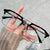 Luxury Square Frame Myopia Glasses Office Women Men Anti-blue Glasses - SunglassesMart