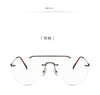 Rimless Pilot Blue Block Computer Glasses - SunglassesMart
