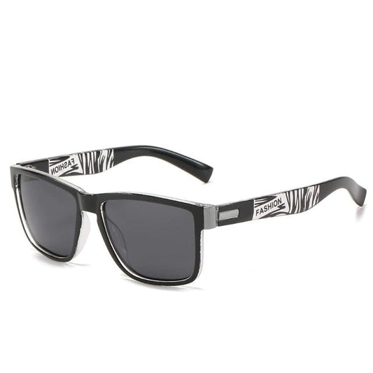 Polarized Black Sports Square Sunglasses