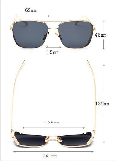 Stylish Celebrity Square Metal Sunglasses For Men And Women -Sunglassesmart