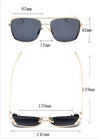 Stylish Celebrity Square Metal Sunglasses - SunglassesMart
