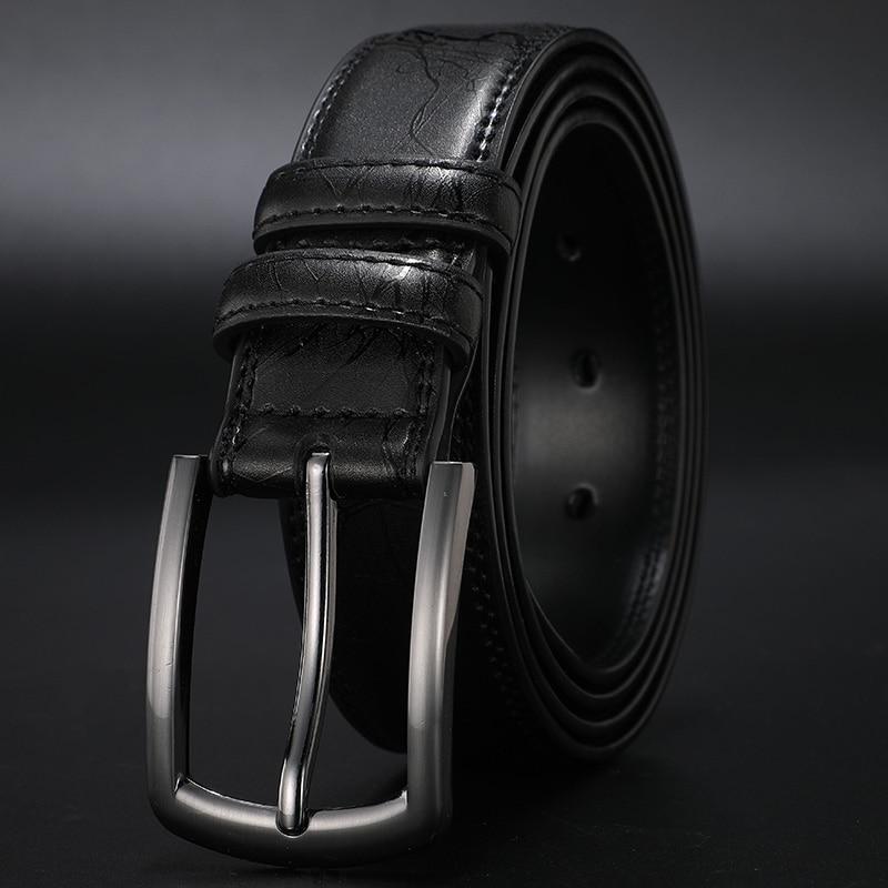 New fashion men's genuine pin buckle leather belt