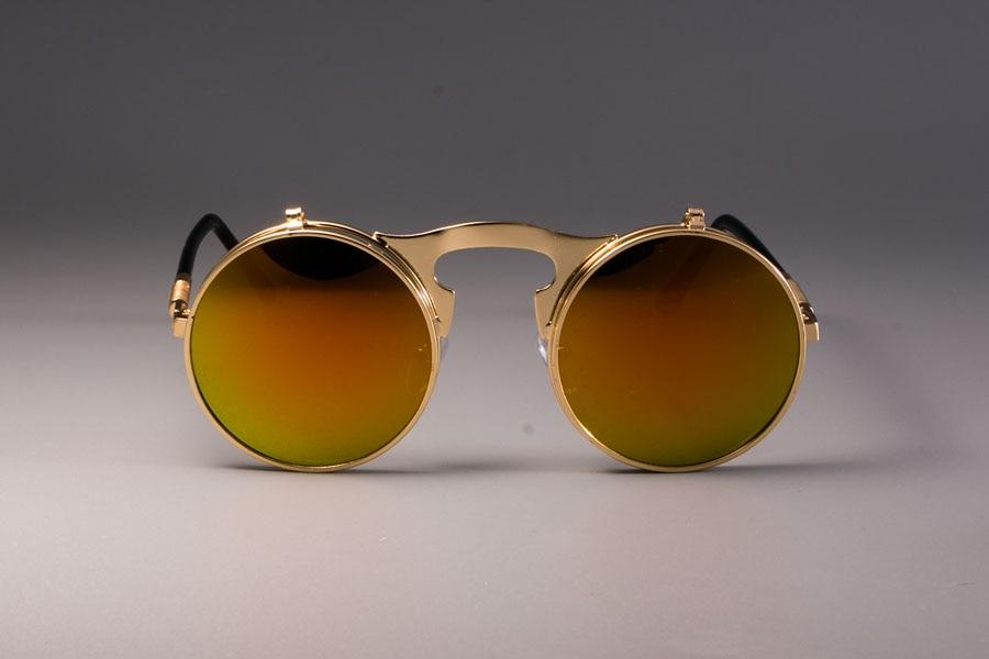 Vintage Round Flip Up Sunglasses For Men And Women-Sunglassesmart