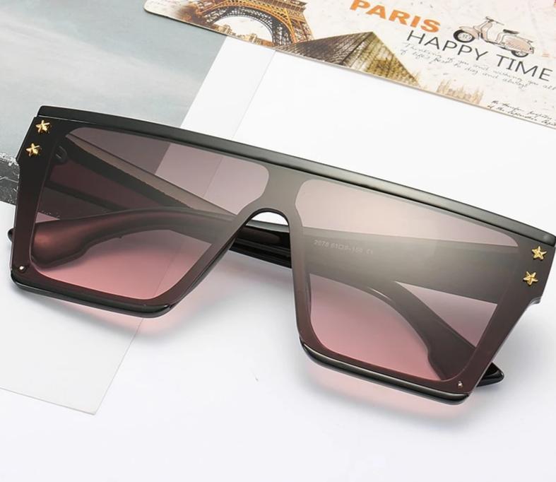 New Vintage Flat Top Oversized Sunglasses For Men And Women-SunglassesMart