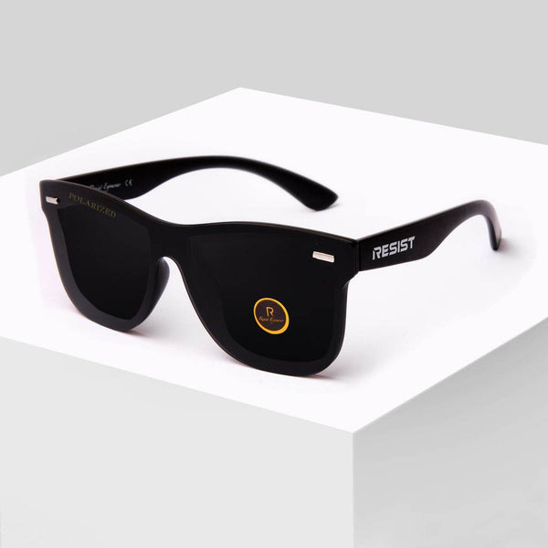 Polarized Black Macho Wayfarer - SunglassesMart